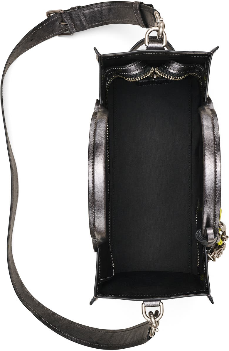 Marc Jacobs The Metallic Distressed Leather Medium Tote, Alternate, color,