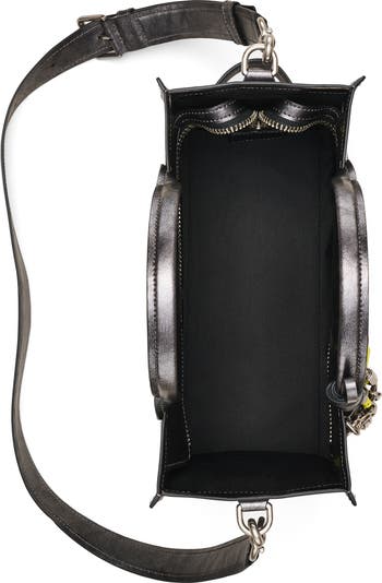 Marc Jacobs メタリック ティストレスト ラシ トトハック Marc Jacobs The Metallic Distressed Leather Medium Tote