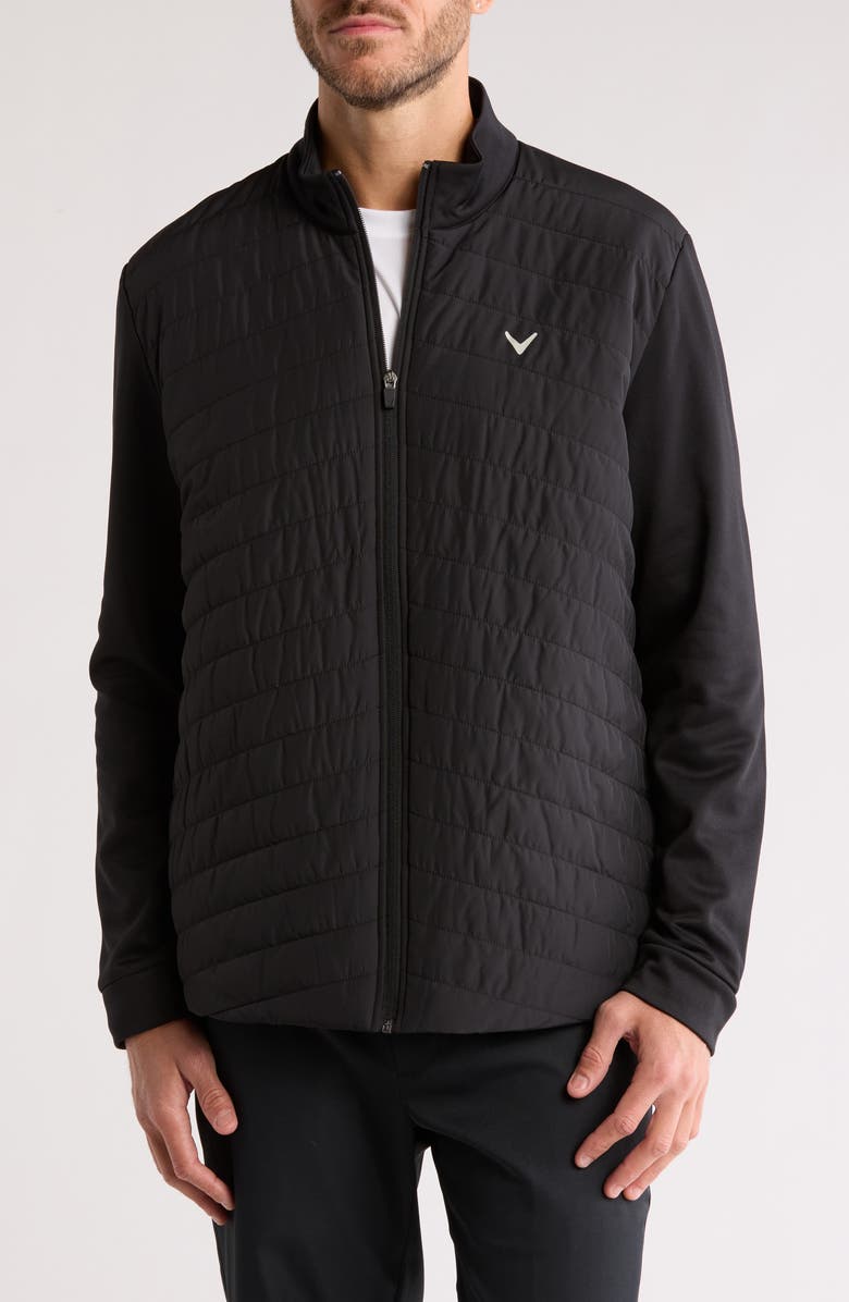 Callaway Golf<sup>®</sup> Chevron Quilted Zip Jacket, Main, color,