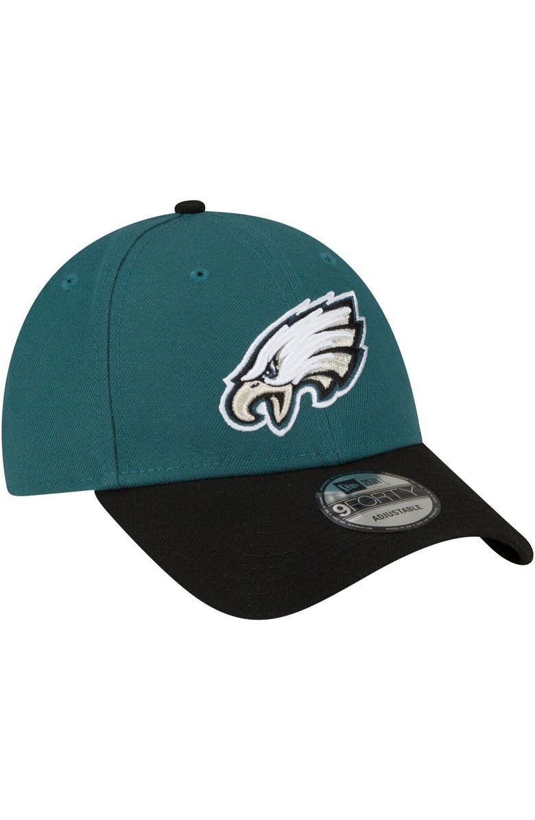 New Era Men's New Era Midnight Green/Black Philadelphia Eagles The League Two-Tone 9FORTY Adjustable Hat, Alternate, color, Green