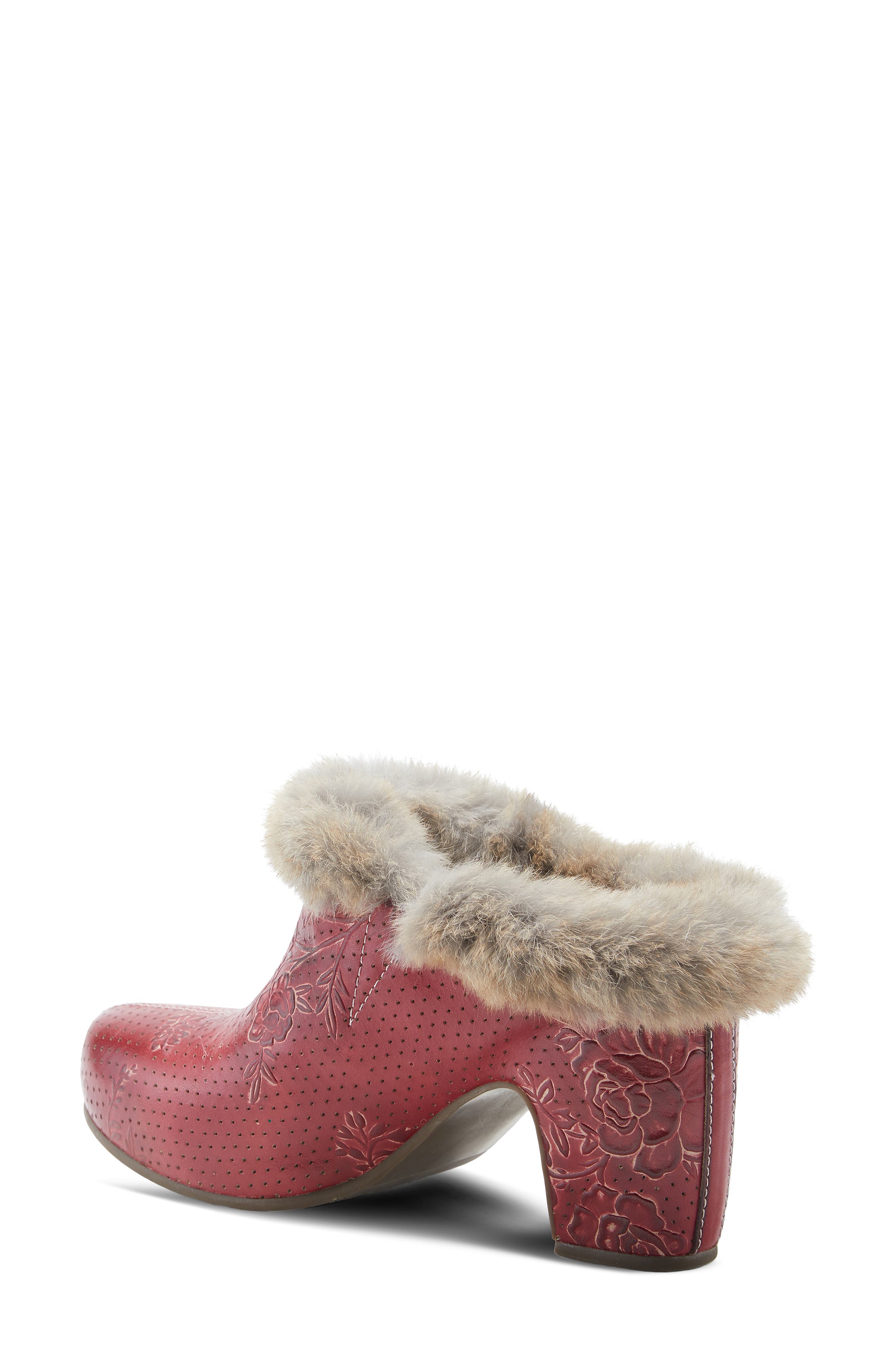L'Artiste by Spring Step Janis Faux Fur Lined Clog, Alternate, color, 