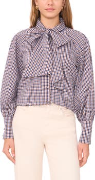 1.STATE Bow Neck Poplin Shirt