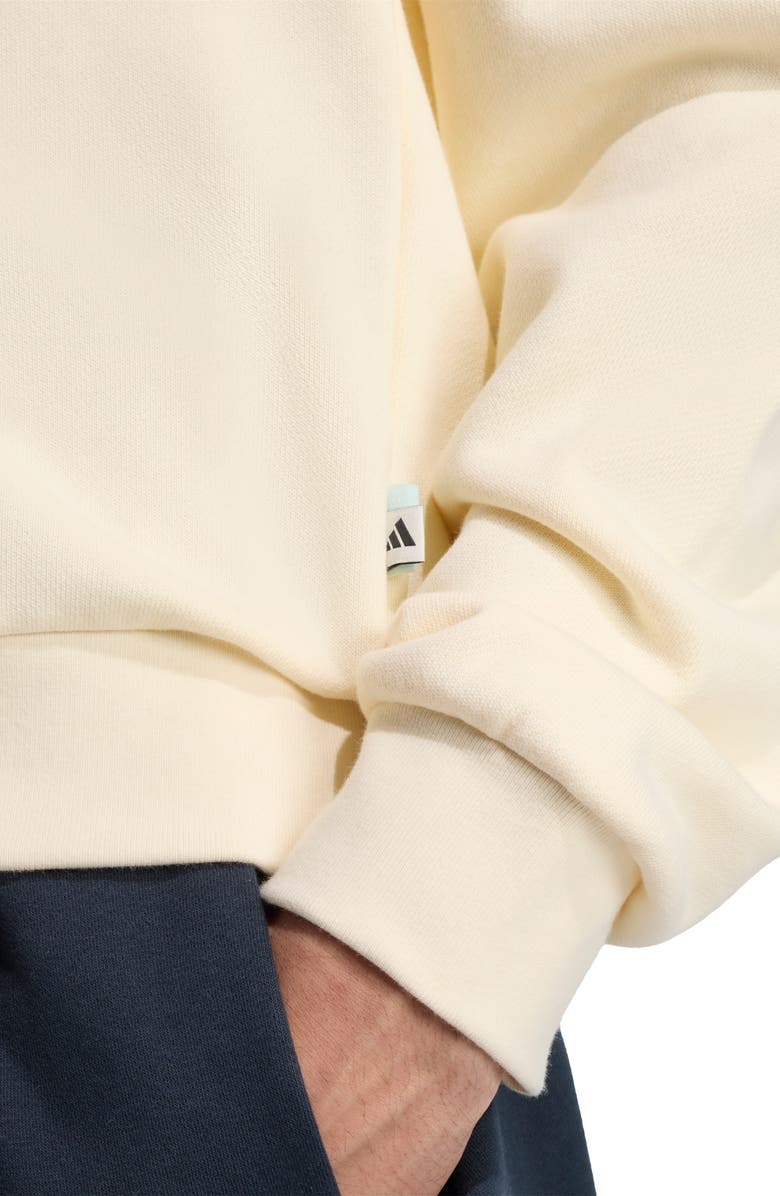 adidas Dog Sock Cotton Crewneck Sweatshirt, Alternate, color, Cream White