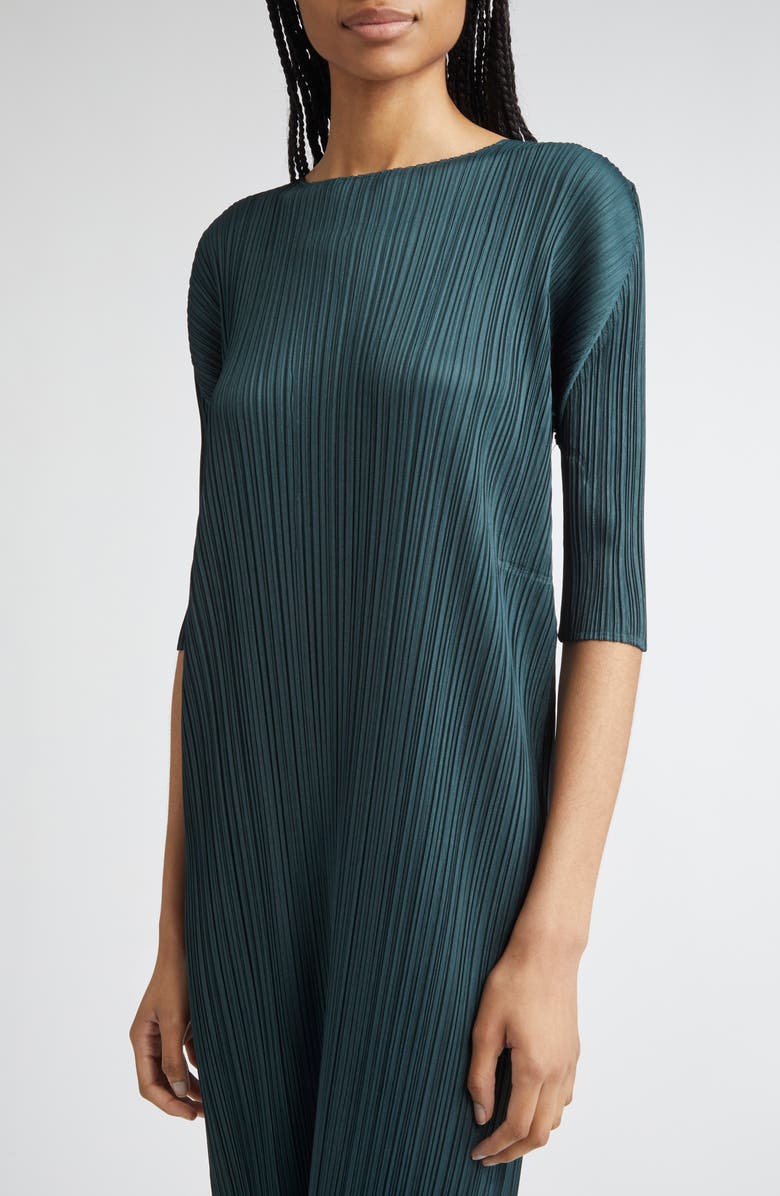 Pleats Please Issey Miyake Merry Bicolor Dress, Alternate, color, 