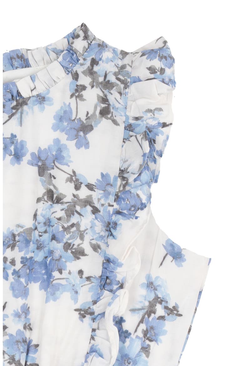 Kids' Floral Dobby Dress, Alternate, color, BLUE