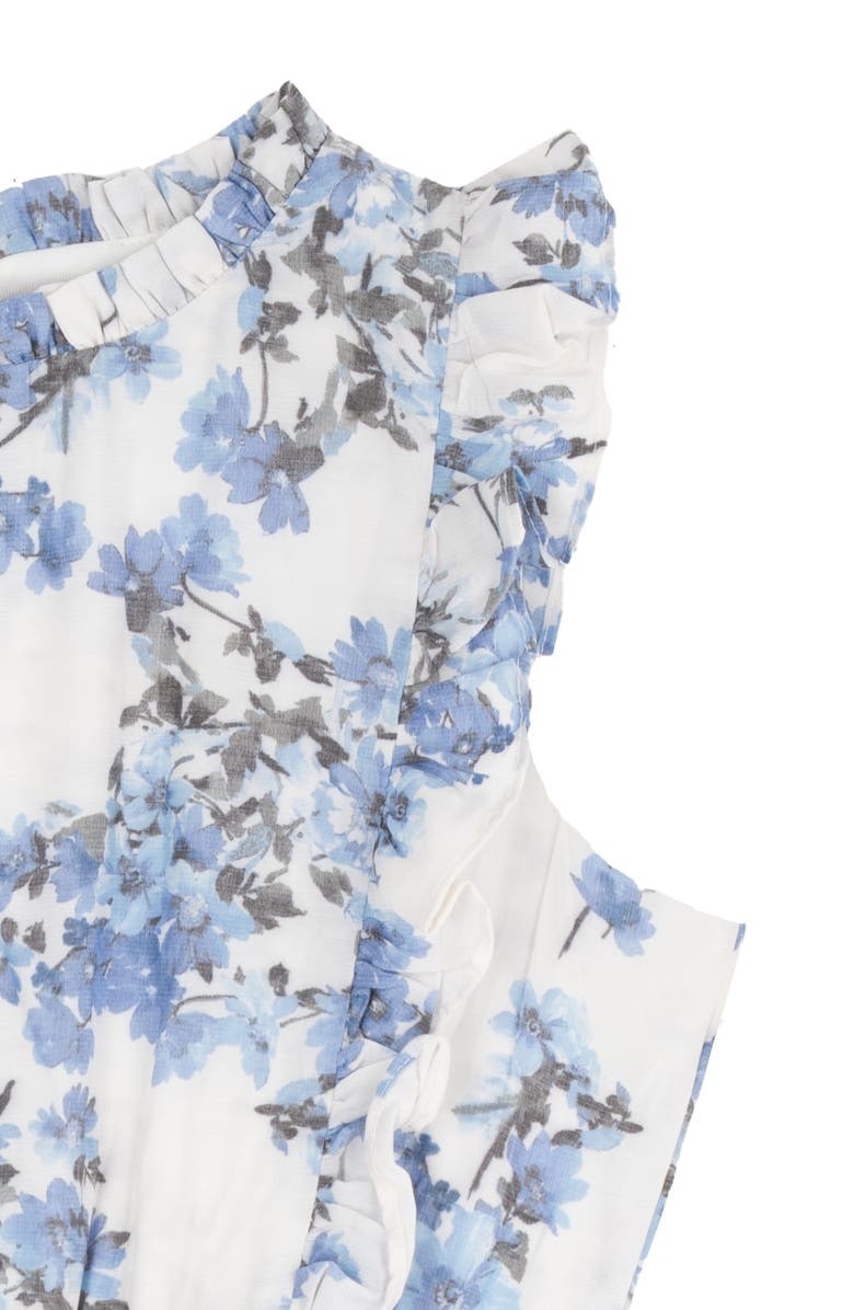 Rare Editions Kids' Floral Dobby Dress, Alternate, color, Blue