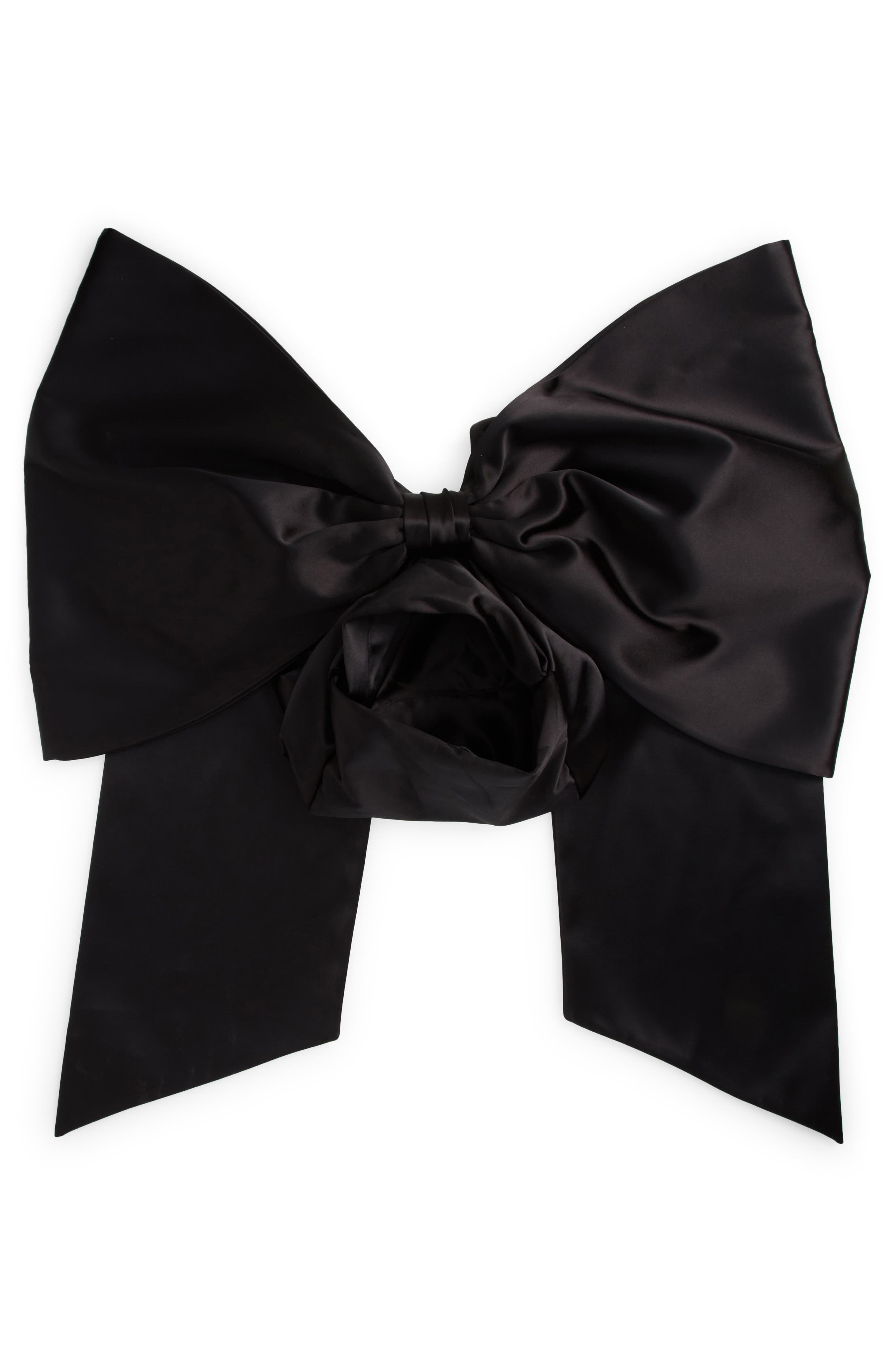 Large Regalo Satin Handbag, Alternate, color, BLACK
