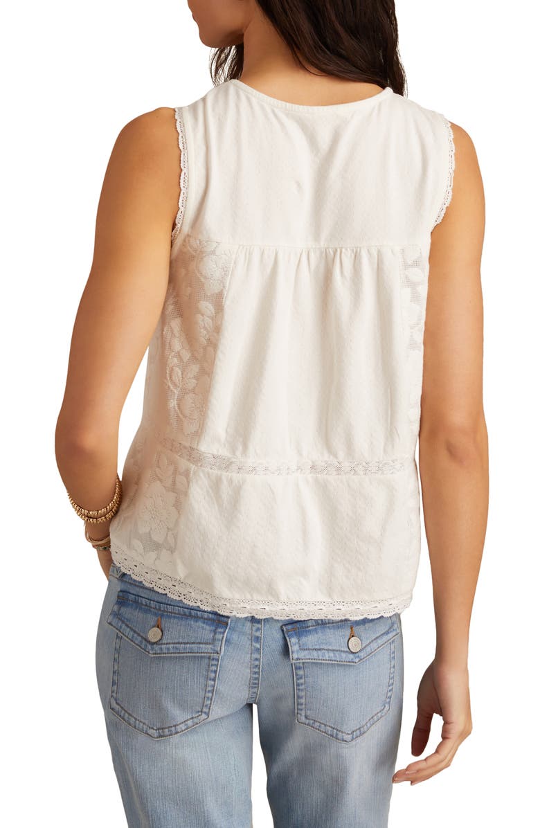 Lucky Brand Embroidered Cotton Tank, Alternate, color, Tofu