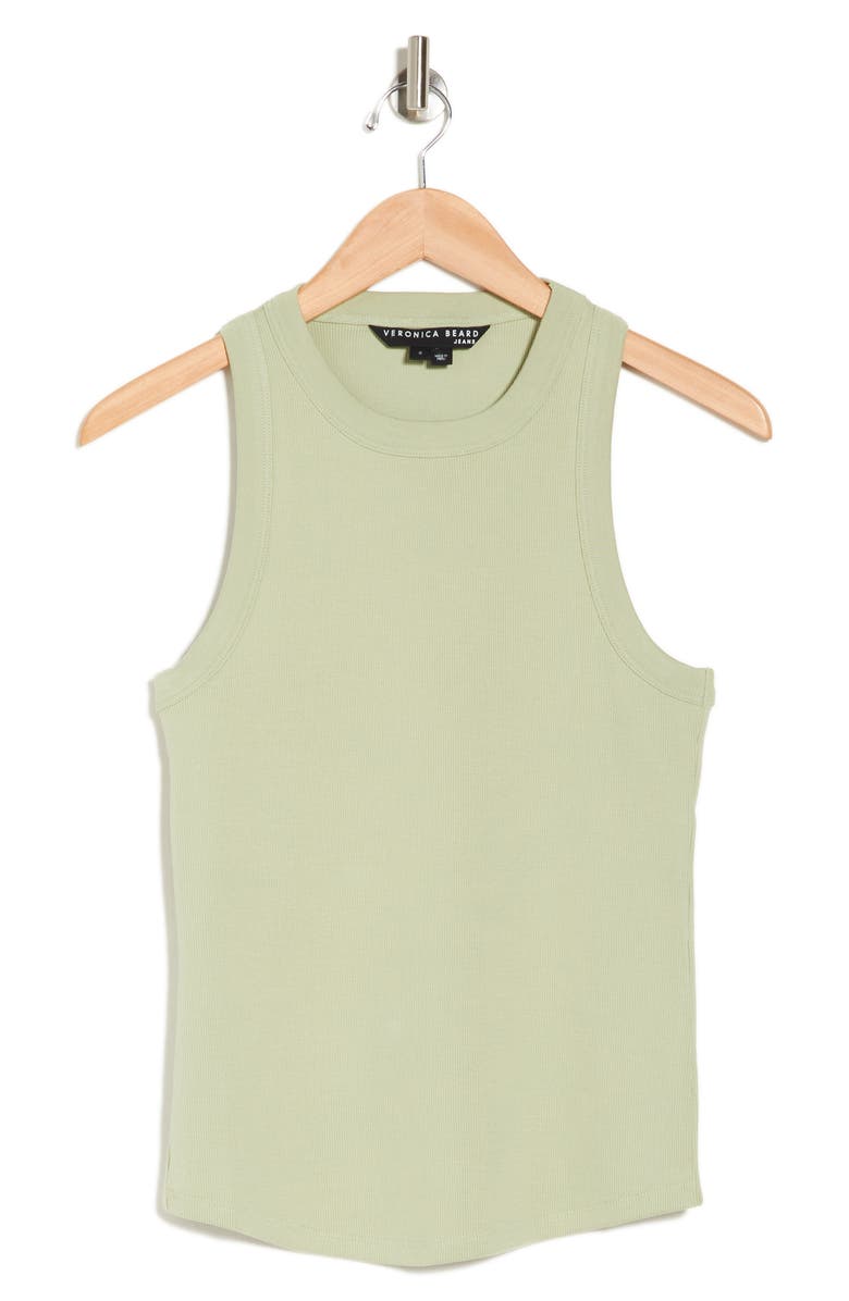 Veronica Beard Jordyn Stretch Cotton Ribbed Tank Top, Alternate, color, 