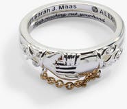 Alex and Ani A Court of Thorns and Roses 'Keep Reaching Out Your Hand' Nesta & Cassian Ring Set of 2