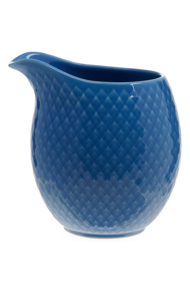 Lyngby Porcelaen Rhombe Milk Jug, Main, color, Blue