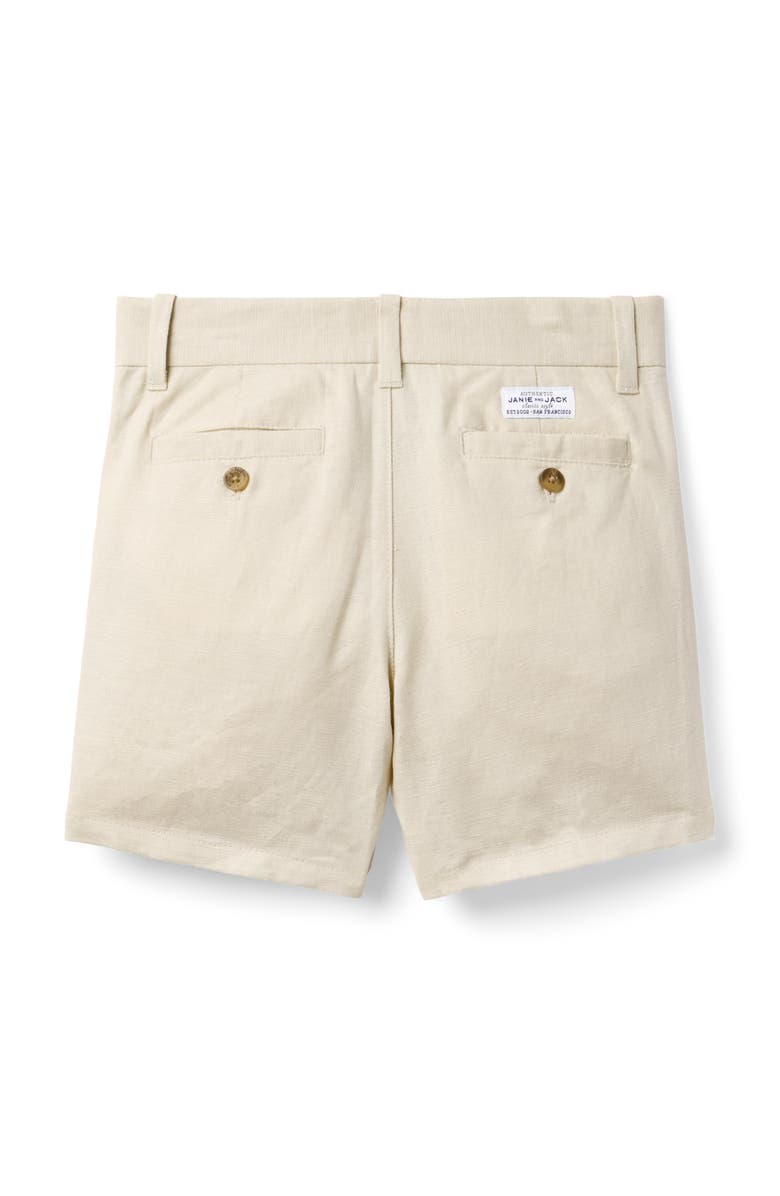 Janie and Jack Linen-Cotton Short, Alternate, color, Beige