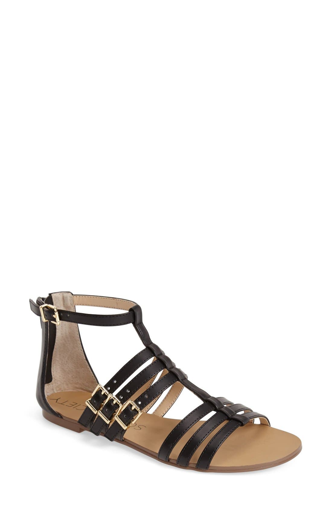 Sole Society 'Jemarie' Gladiator Sandal, Main, color, 