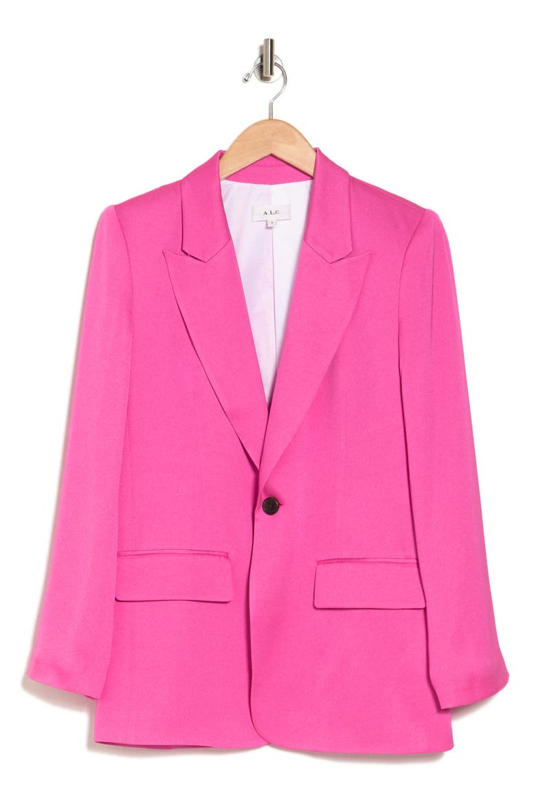 Bishop II Peak Lapel Blazer, Alternate, color, HOT PINK
