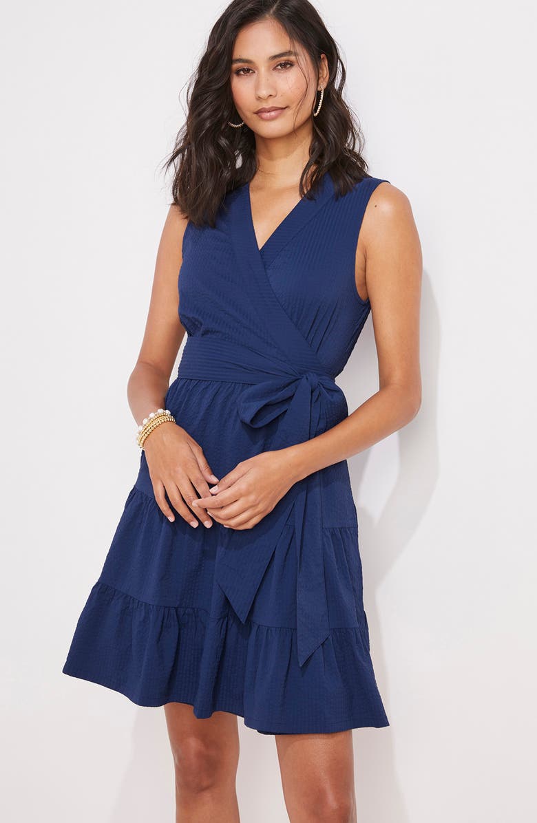 vineyard vines Harbor Wrap A-Line Dress, Alternate, color,