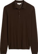 Jack Victor Long Sleeve Wool & Silk Polo Sweater