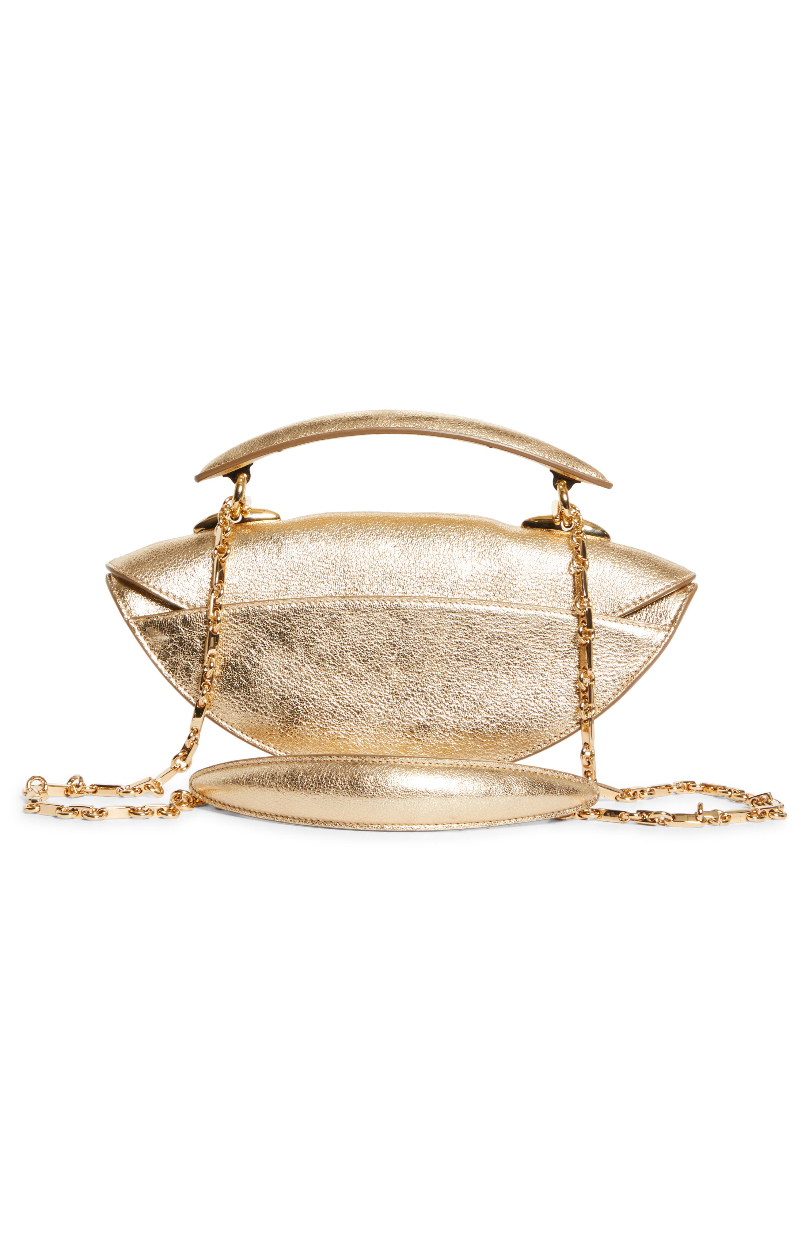 Zimmermann Wavelength Metallic Top Handle Bag, Alternate, color, Light Gold