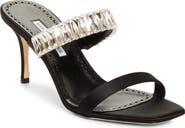Manolo Blahnik Sako Bay Crystal Embellished Sandal