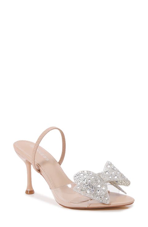 Fonda Crystal Embellished Bow Sandal (Women)