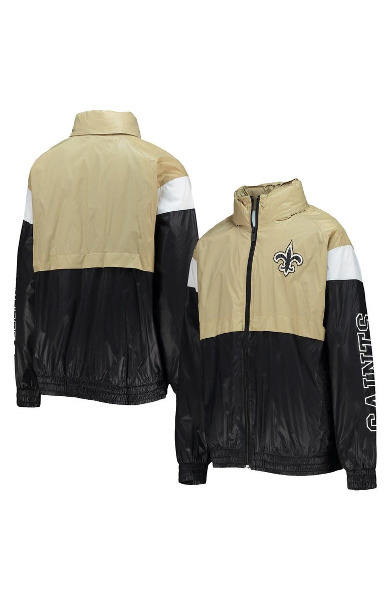 Outerstuff Youth Gold/Black New Orleans Saints Goal Line Stance Full-Zip Hoodie Windbreaker, Main, color, Gold