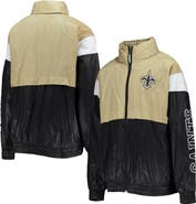 Outerstuff Youth Gold/Black New Orleans Saints Goal Line Stance Full-Zip Hoodie Windbreaker