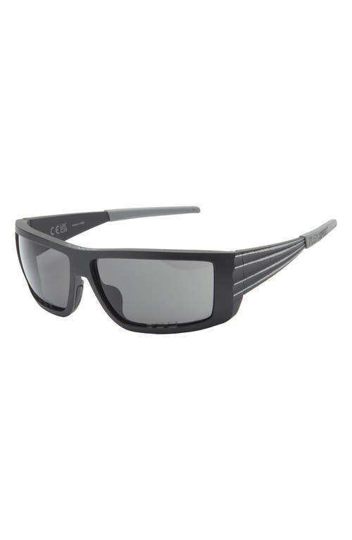 Philipp Plein 64mm Sport Square Sunglasses In Black Black Smoke
