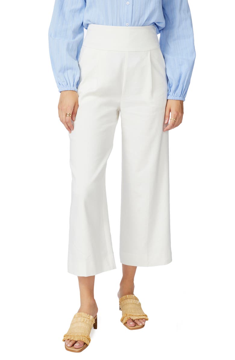 Court & Rowe Linen Blend Crop Wide Leg Trousers, Main, color, 