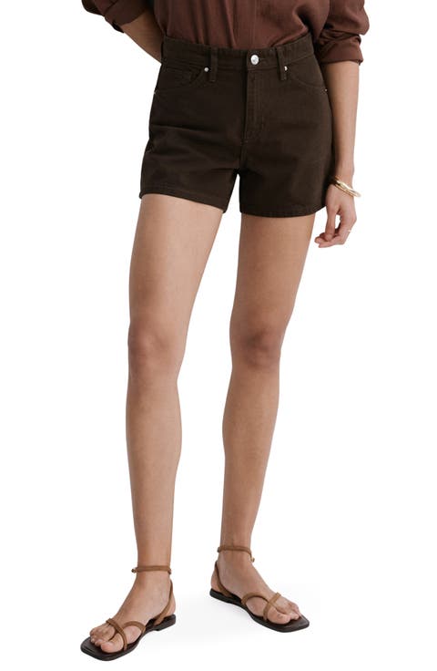Straight Leg Denim Shorts