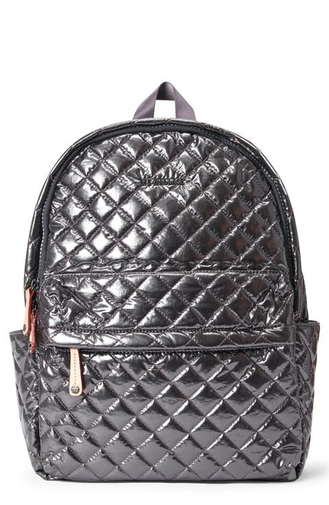 City Metallic Quilted Backpack