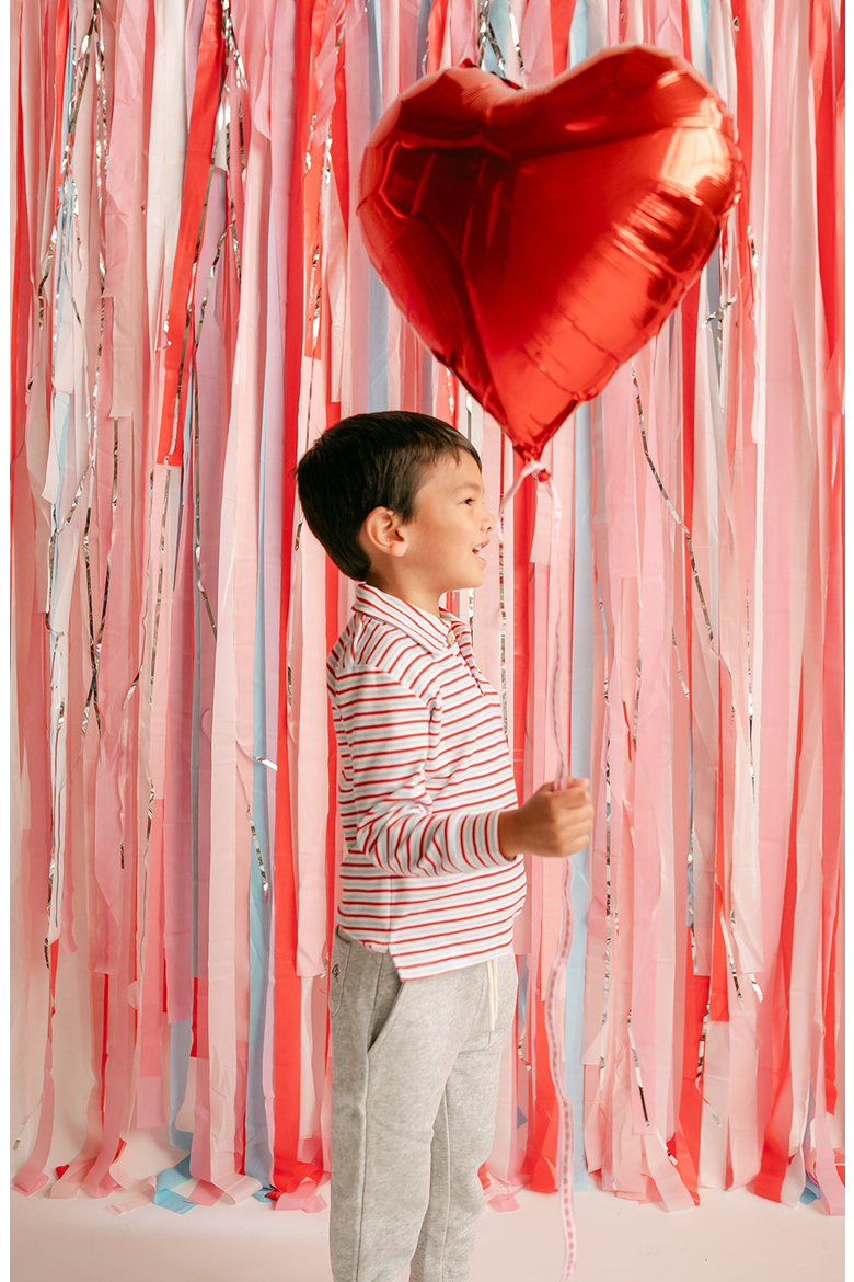 Reid Long Sleeve Polo, Alternate, color, Valentine Stripe
