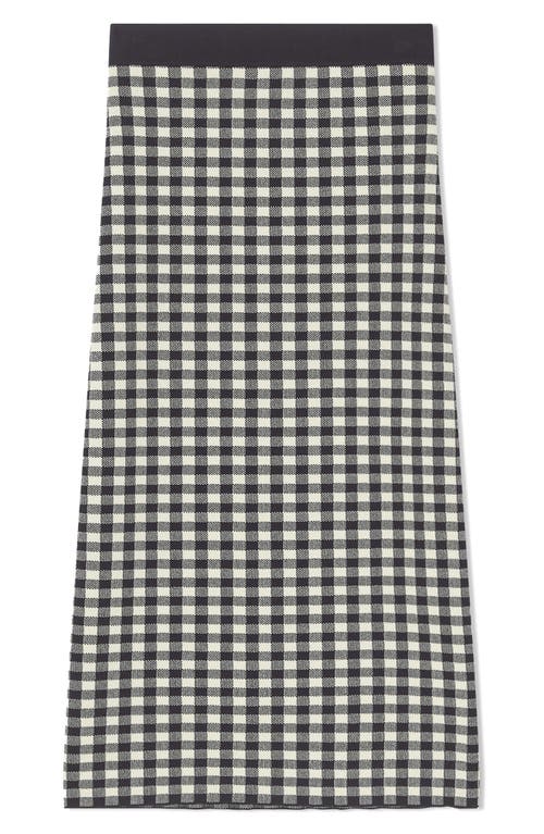 Lk Bennett Lea Check Skirt In Black