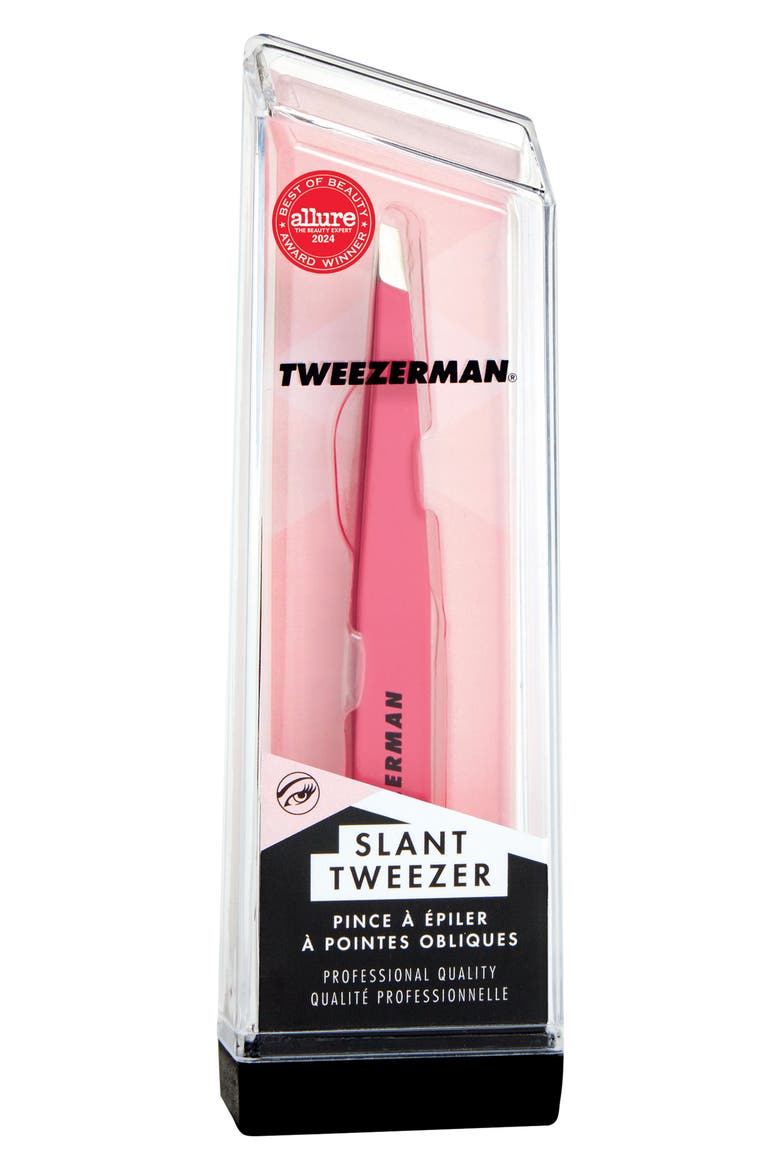 Pretty In Pink Slant Tweezer, Alternate, color, PRETTY IN PINK