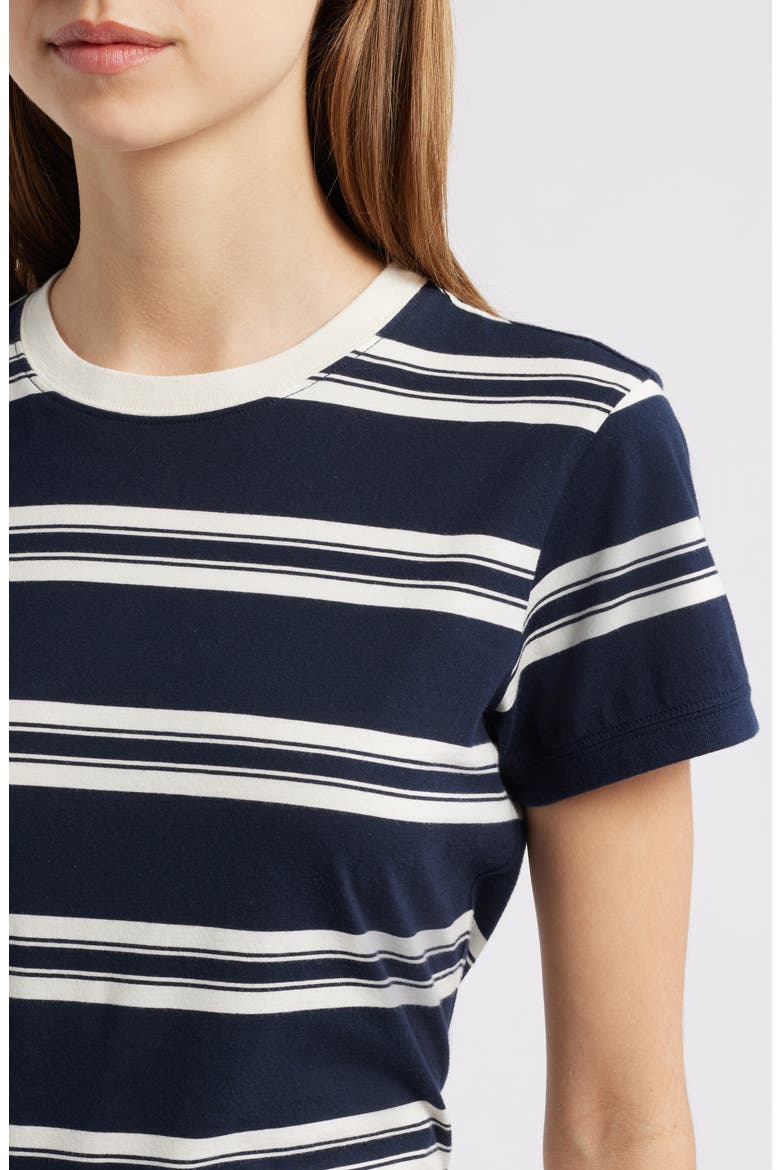 Stripe Cotton Baby Tee, Alternate, color, NAVY MULTI