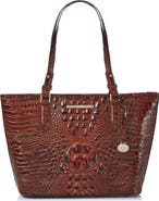 Brahmin Medium Asher Croc Embossed Leather Tote
