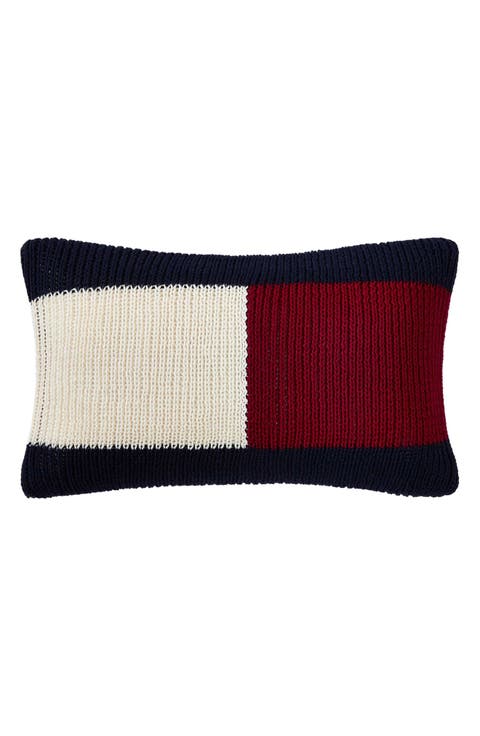 Flag Rib Knit Accent Pillow