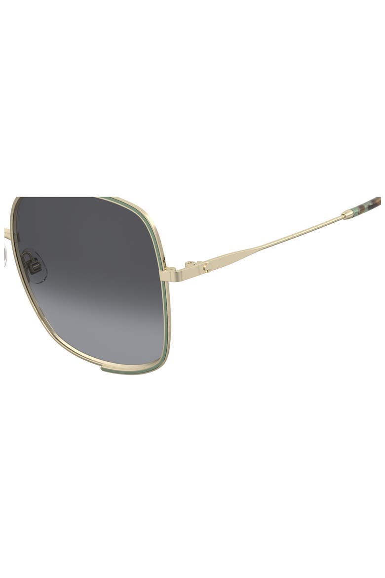isla 59mm gradient square sunglasses, Alternate, color, GOLD GREEN/ DARK GREY