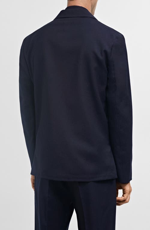 Mango Men's Virgin Wool Eu Slim-fit Suit Blazer In Dark Navy