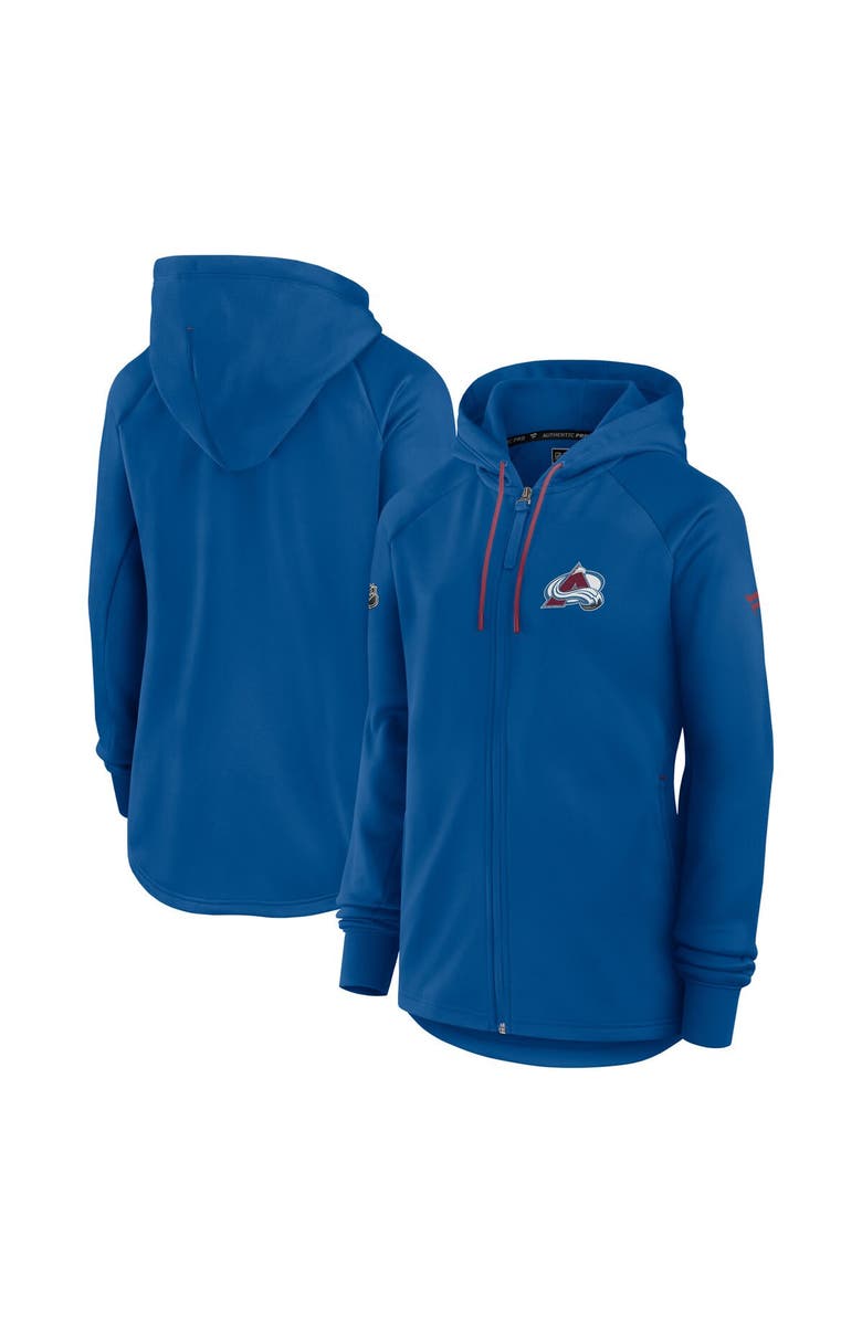 FANATICS Women's Fanatics  Blue Colorado Avalanche Authentic Pro Rink Fleece Full-Zip Jacket, Main, color, 