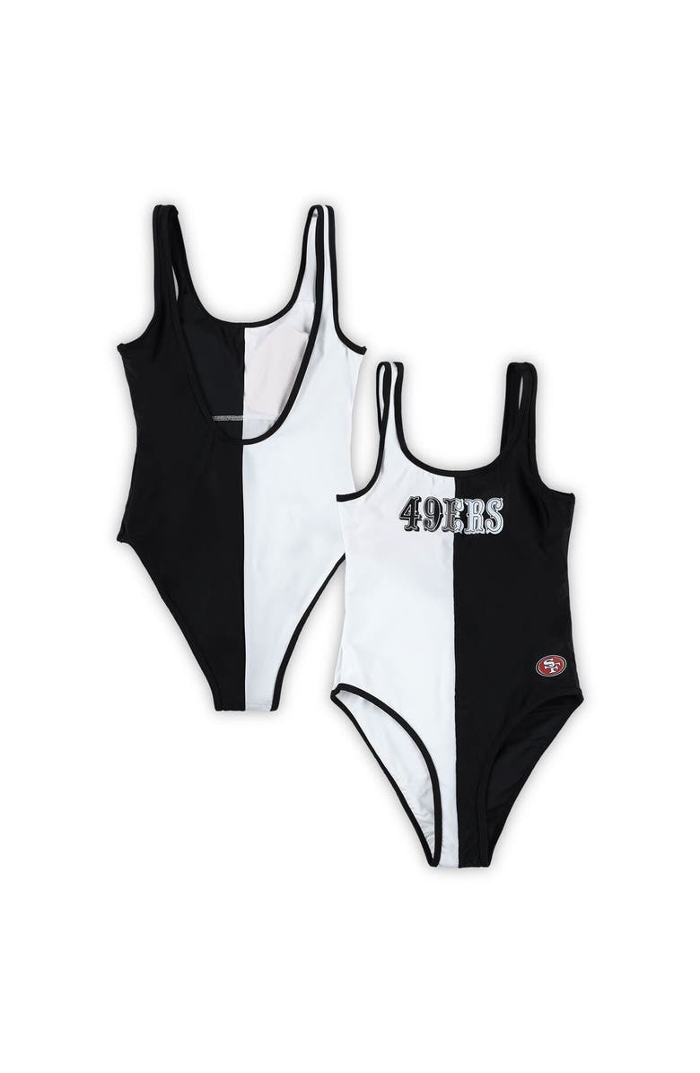 G-III 4HER BY CARL BANKS Women's G-III 4Her by Carl Banks Black/White San Francisco 49ers Last Stand One-Piece Swimsuit, Alternate, color, Black