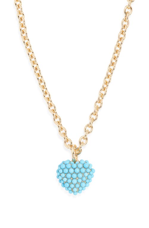 Roxanne Assoulin The Encrusted Puffy Heart Necklace In Gold