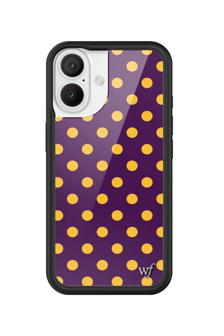 Polka Dot | Purple and Yellow iPhone Case, Alternate, color, Purple