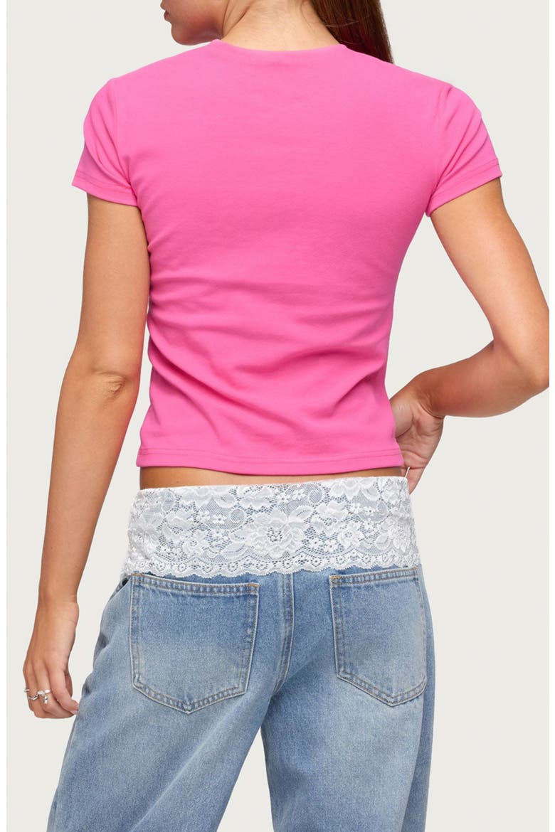 Forever That Girl Stretch Cotton T-Shirt, Alternate, color, PINK