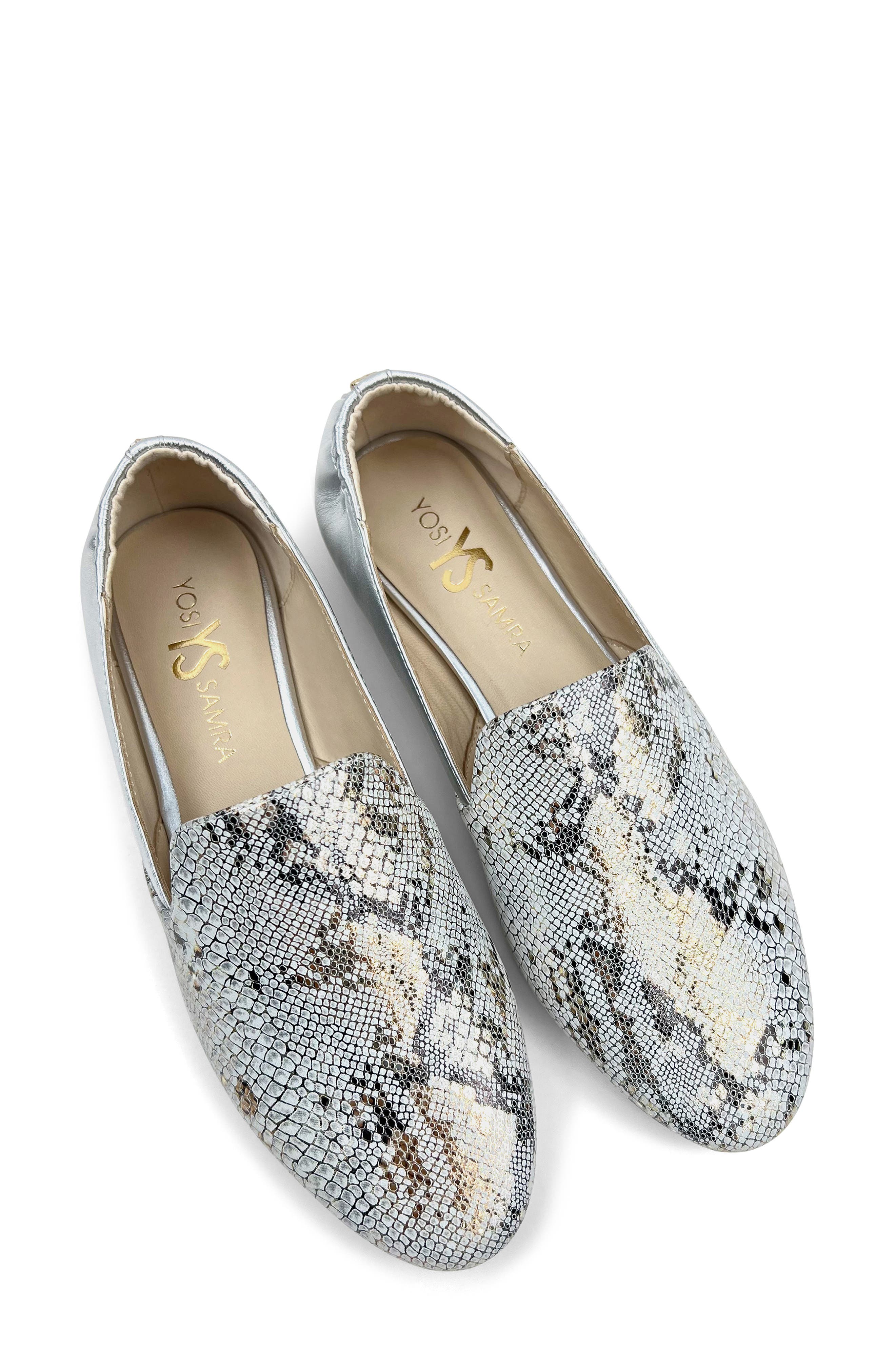 Yosi Samra Presley Snake Embossed Loafer, Main, color, 