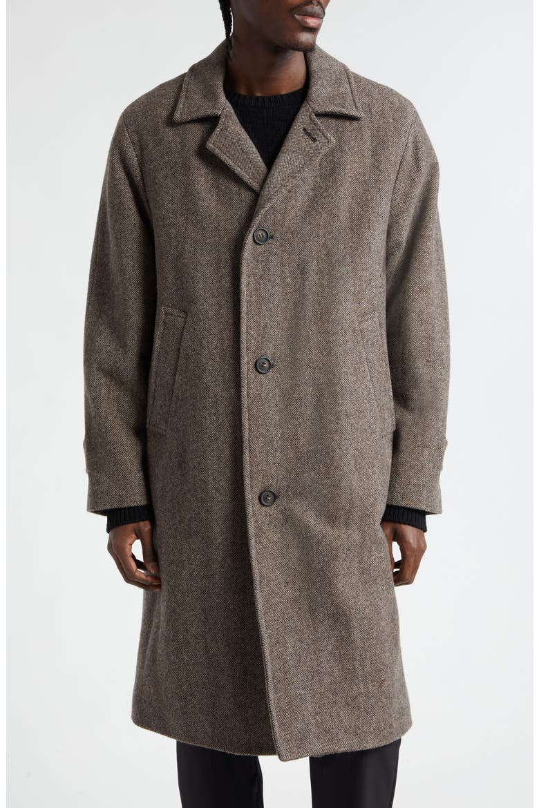 Noah Wool Herringbone Tweed Coat (Men) | Nordstrom