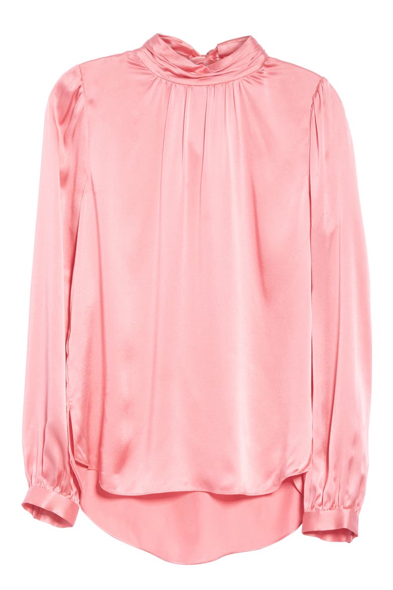 Chilton Bow Back Silk Blouse, Alternate, color, PINK