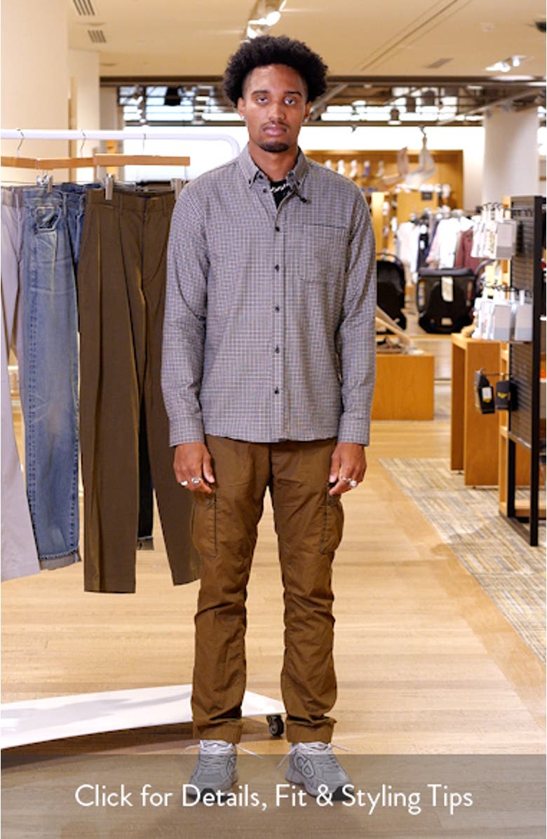 Konrad Microcheck Flannel Button-Down Shirt, sales video thumbnail