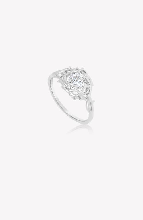 Rizen Jewelry Crown Of Thorns Statement Ring In Silver