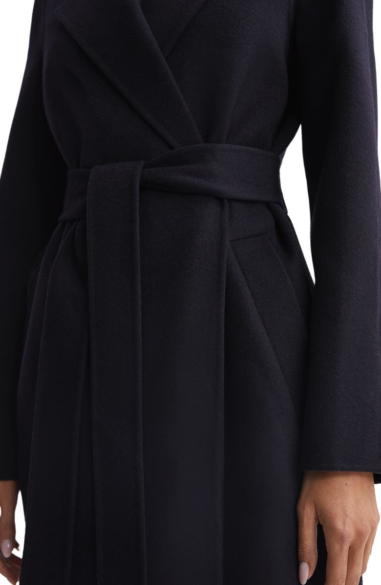 Reiss Brooks Belted Wool Blend Coat, Alternate, color, 