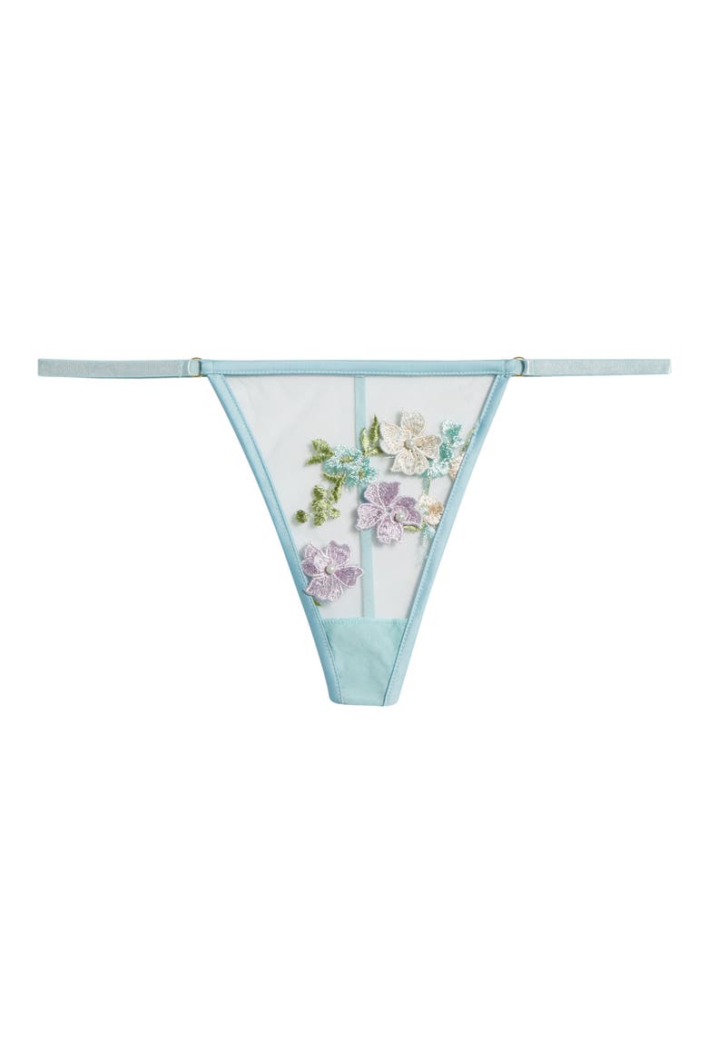 Floral Embroidered G-String, Alternate, color, POWDER BLUE MULTI