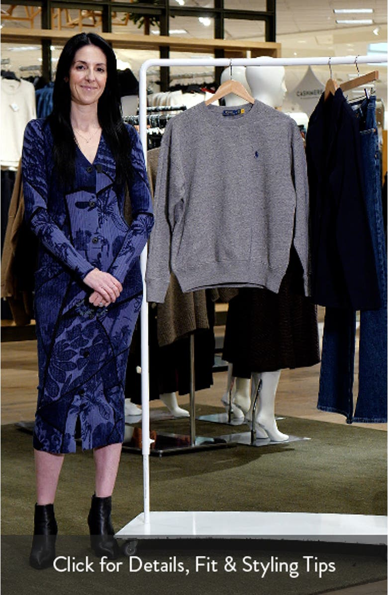 Logo Embroidery Cotton Blend Sweatshirt, sales video thumbnail